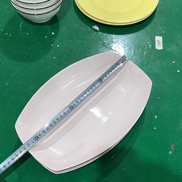 新骨瓷粉钻鱼盘2只装