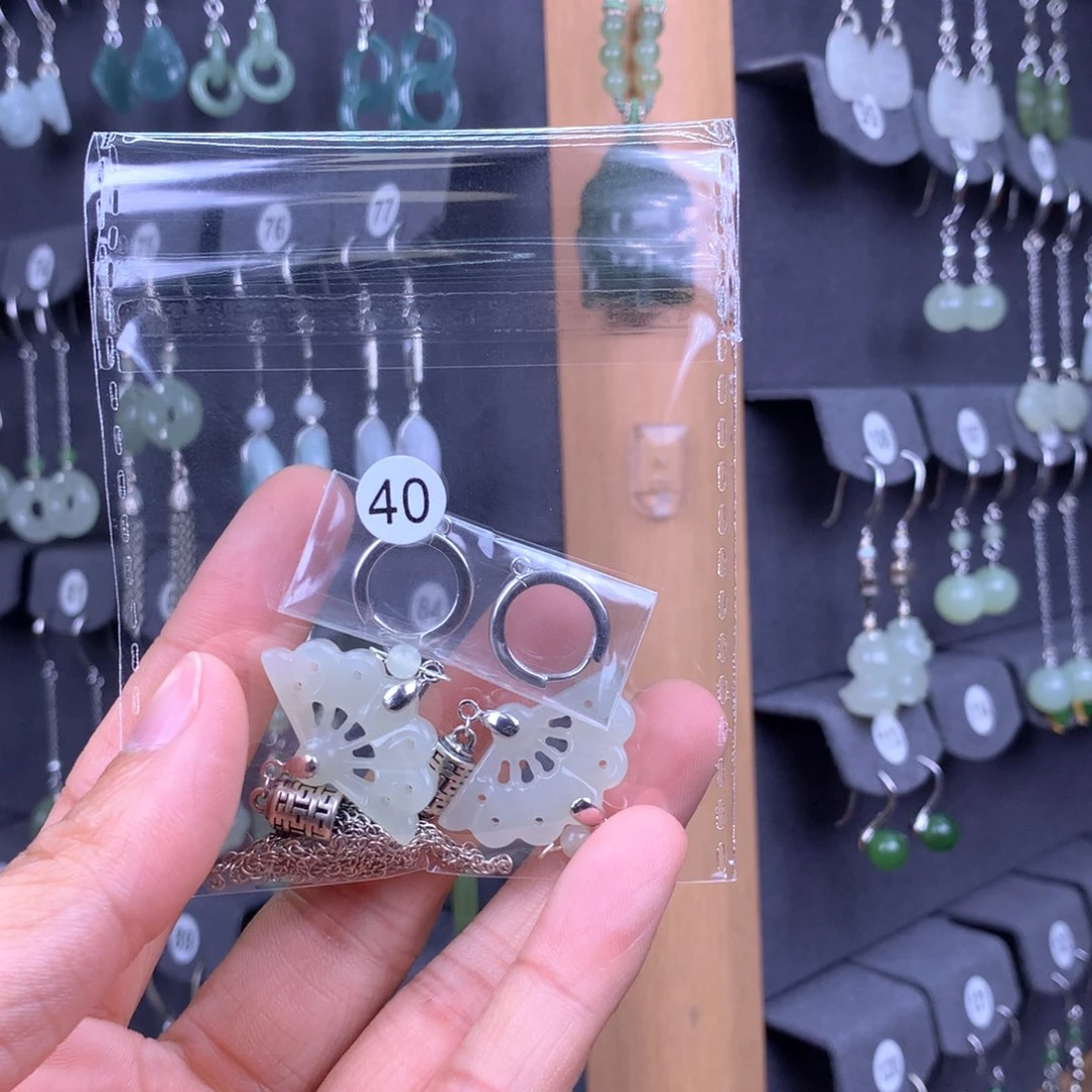 和田玉耳饰银S925镶嵌做****王