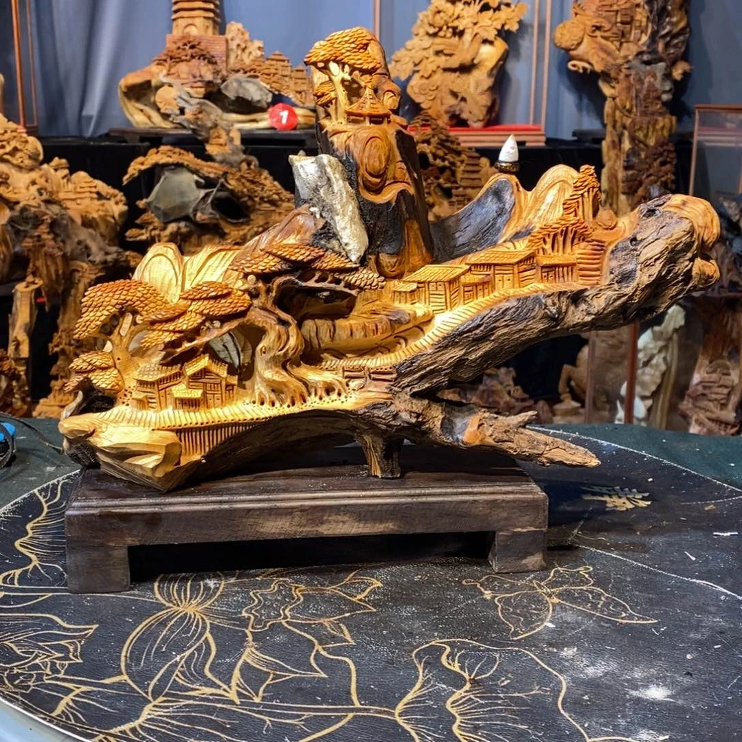 柏木（崖柏）崖柏黑油抱石精品