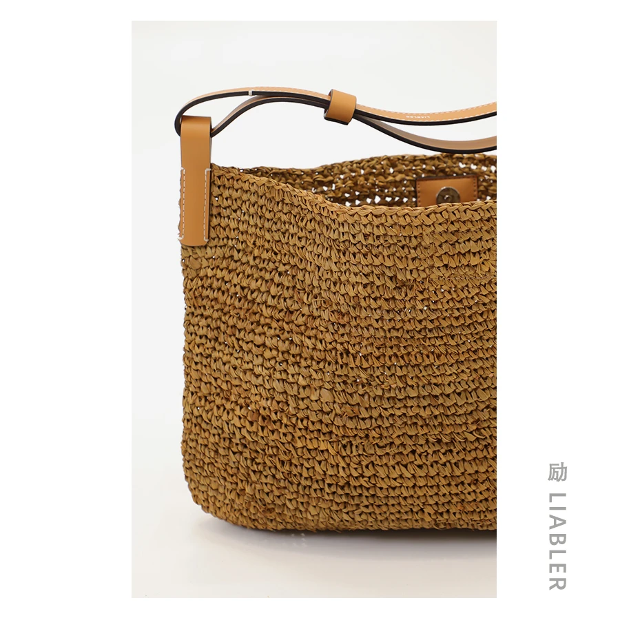 LIABLER蜜糖色慵懒假日手工针钩包包 7S70023