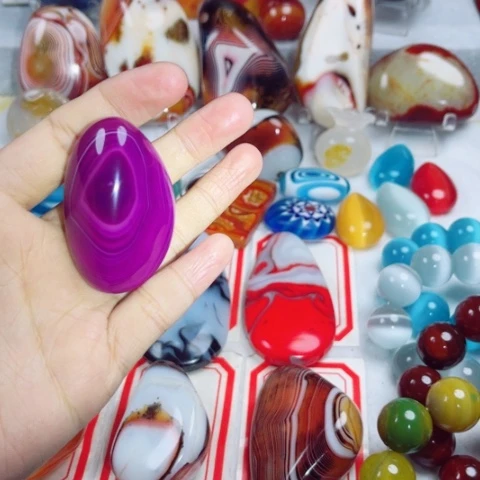 玛瑙/玉髓耳饰未镶嵌