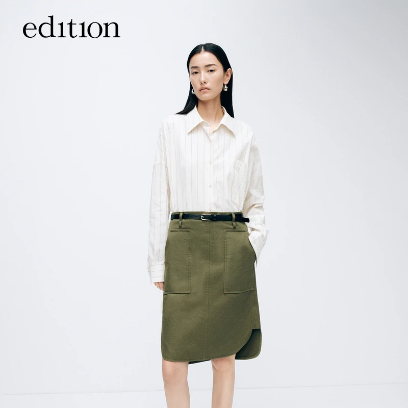 【赵老板专属】edition春款纯棉条纹长袖宽松衬衫#EBD1SHT020
