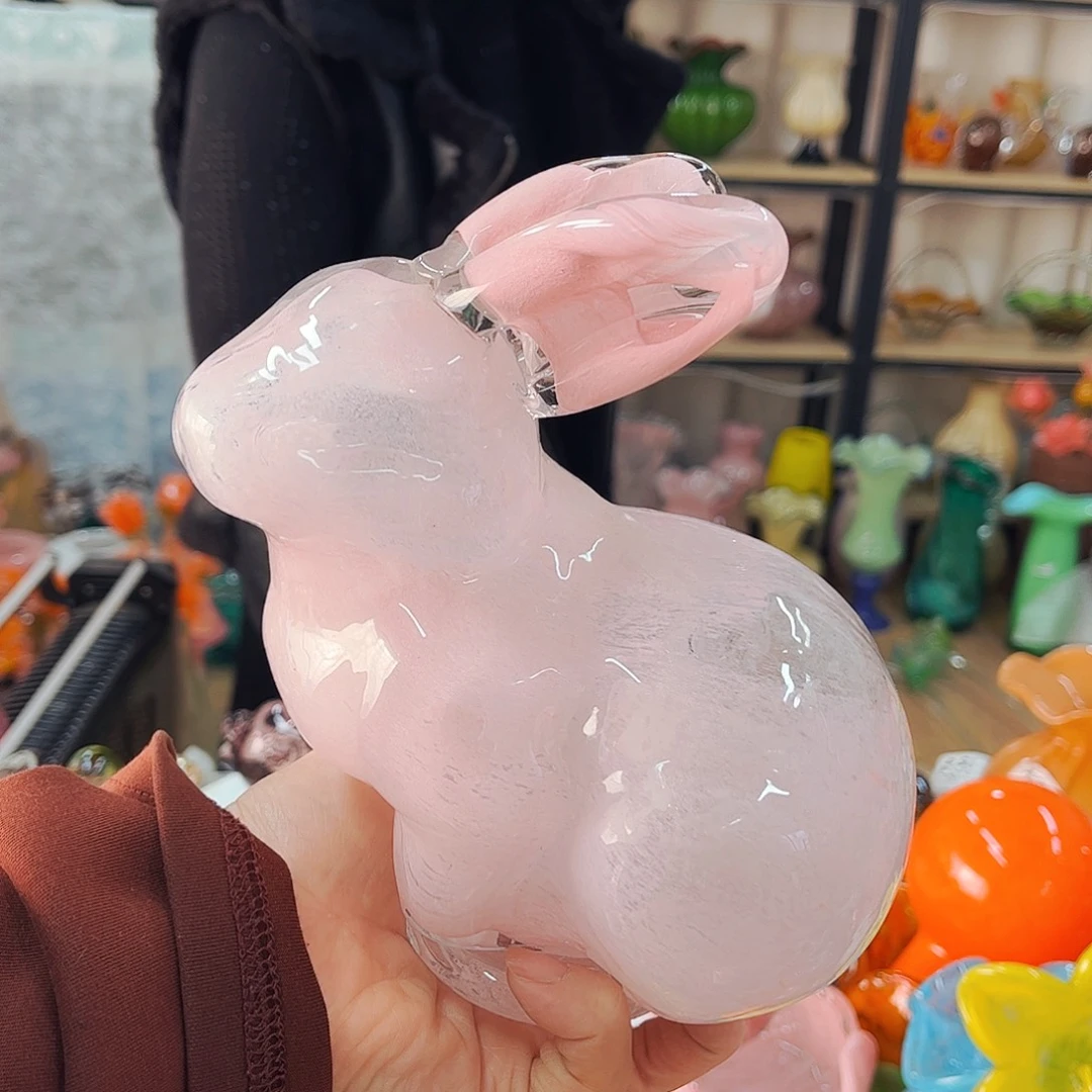 月***️粉兔福利琉璃工艺品