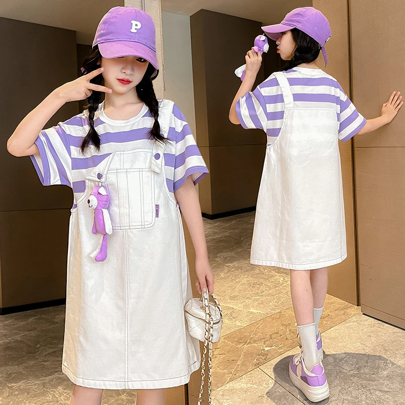 女童背带裙夏装新款儿童洋气夏季可爱裙子女大童公主裙女孩连衣裙