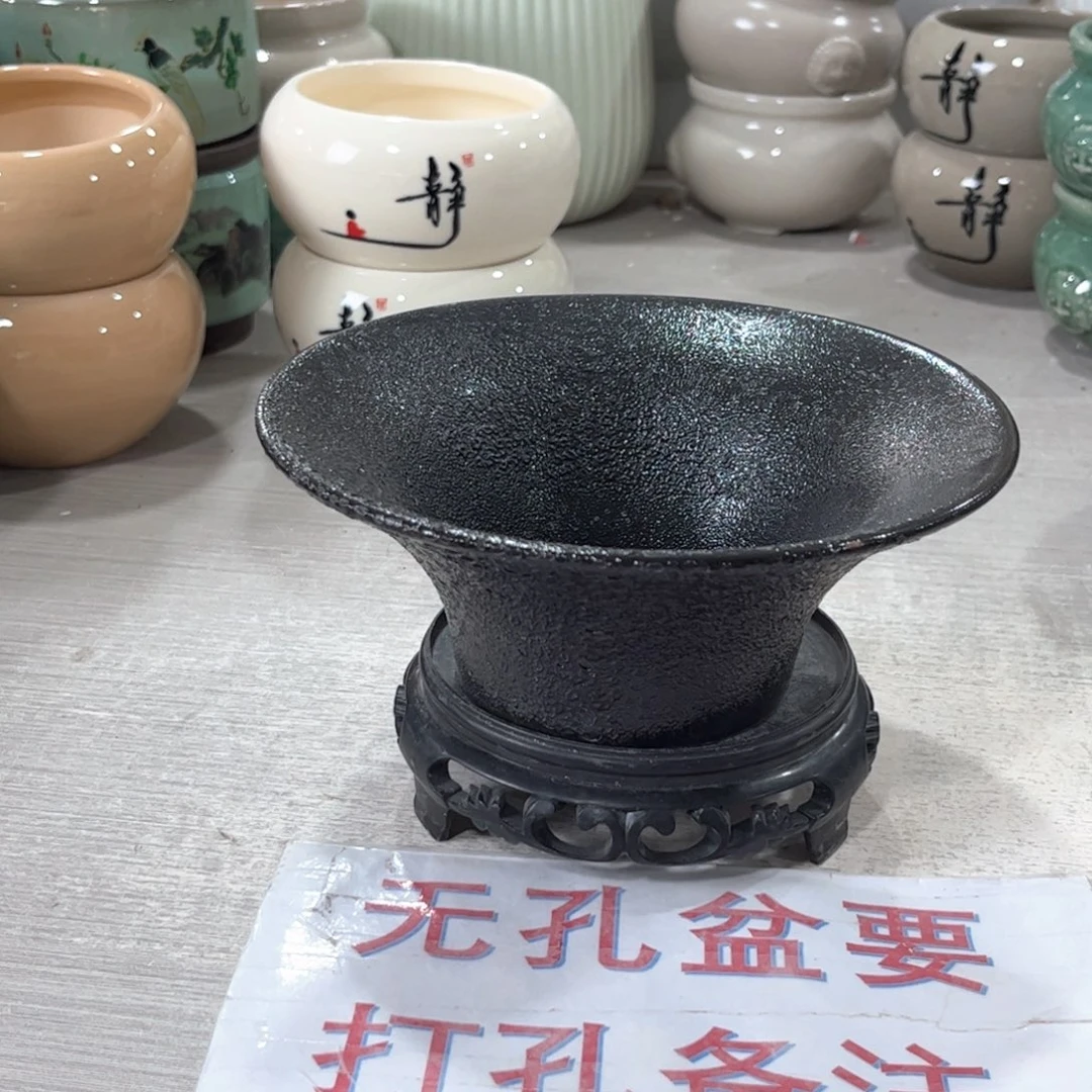 口径 16*6.5陶瓷绿植多肉微瑕花盆