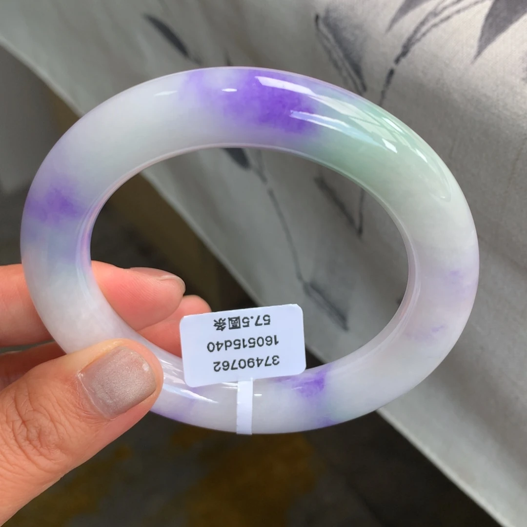 翡翠未镶嵌手镯妖紫罗兰性价比【强推】