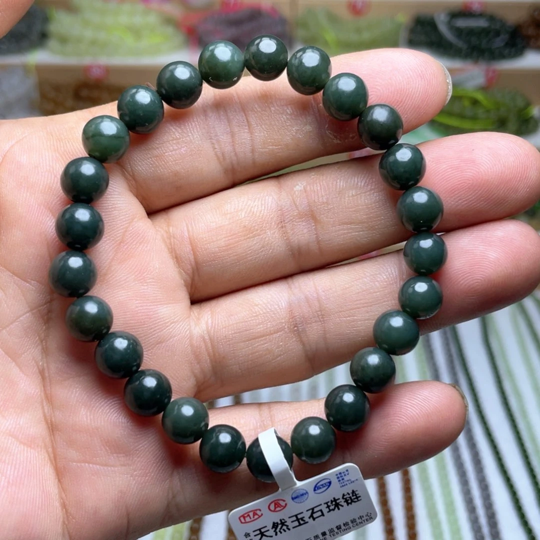 和田玉未镶嵌颈饰8mm