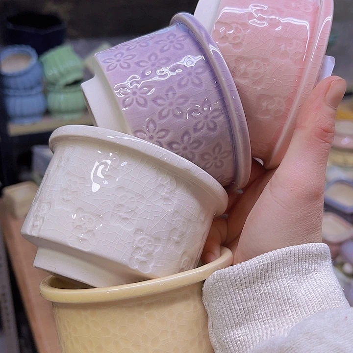 红陶陶瓷花盆当场满12包邮