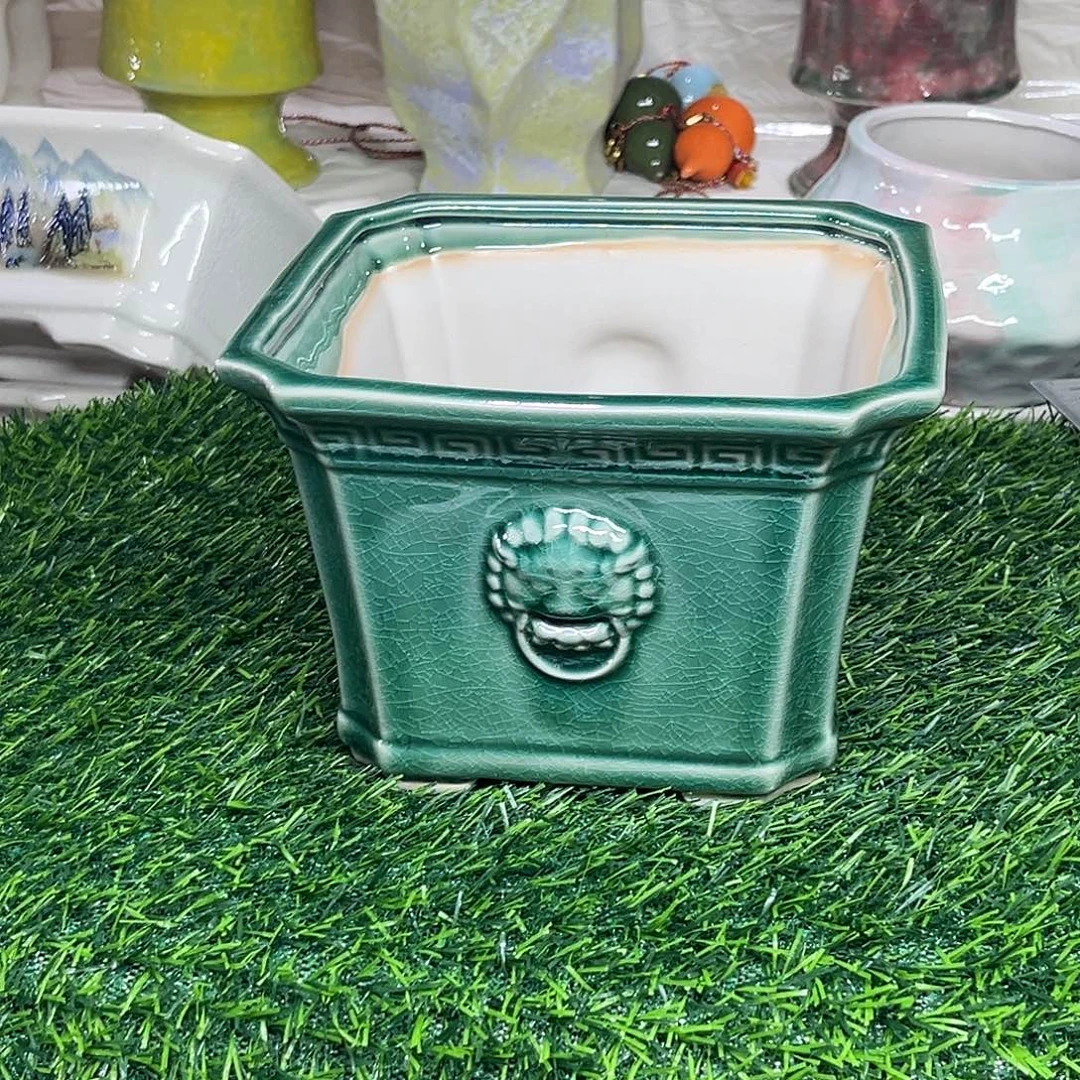 陶瓷绿植多肉微瑕花盆外口径：17*12