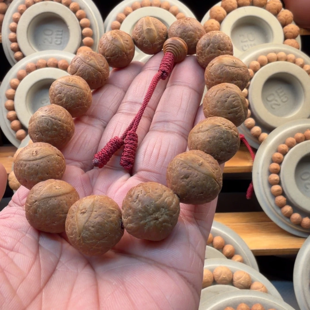 五***肉凤眼菩提手串20毫米同树籽红油皮