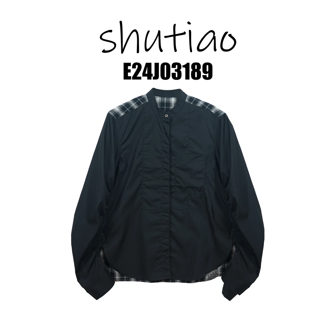 【SHUTIAO】2025夏季：新款小众设计款衬衫E24J03189