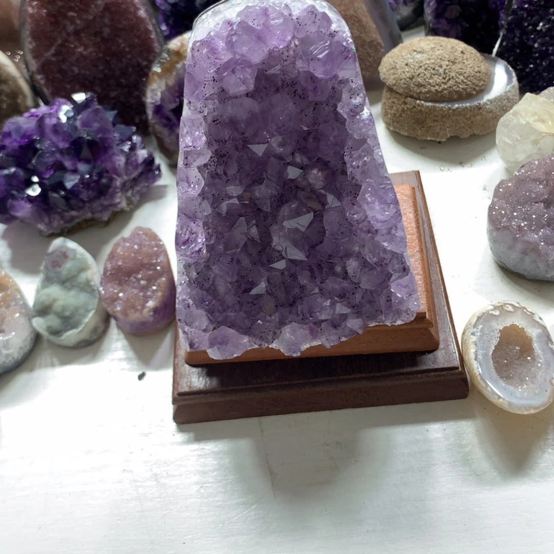紫晶摆件未镶嵌水晶