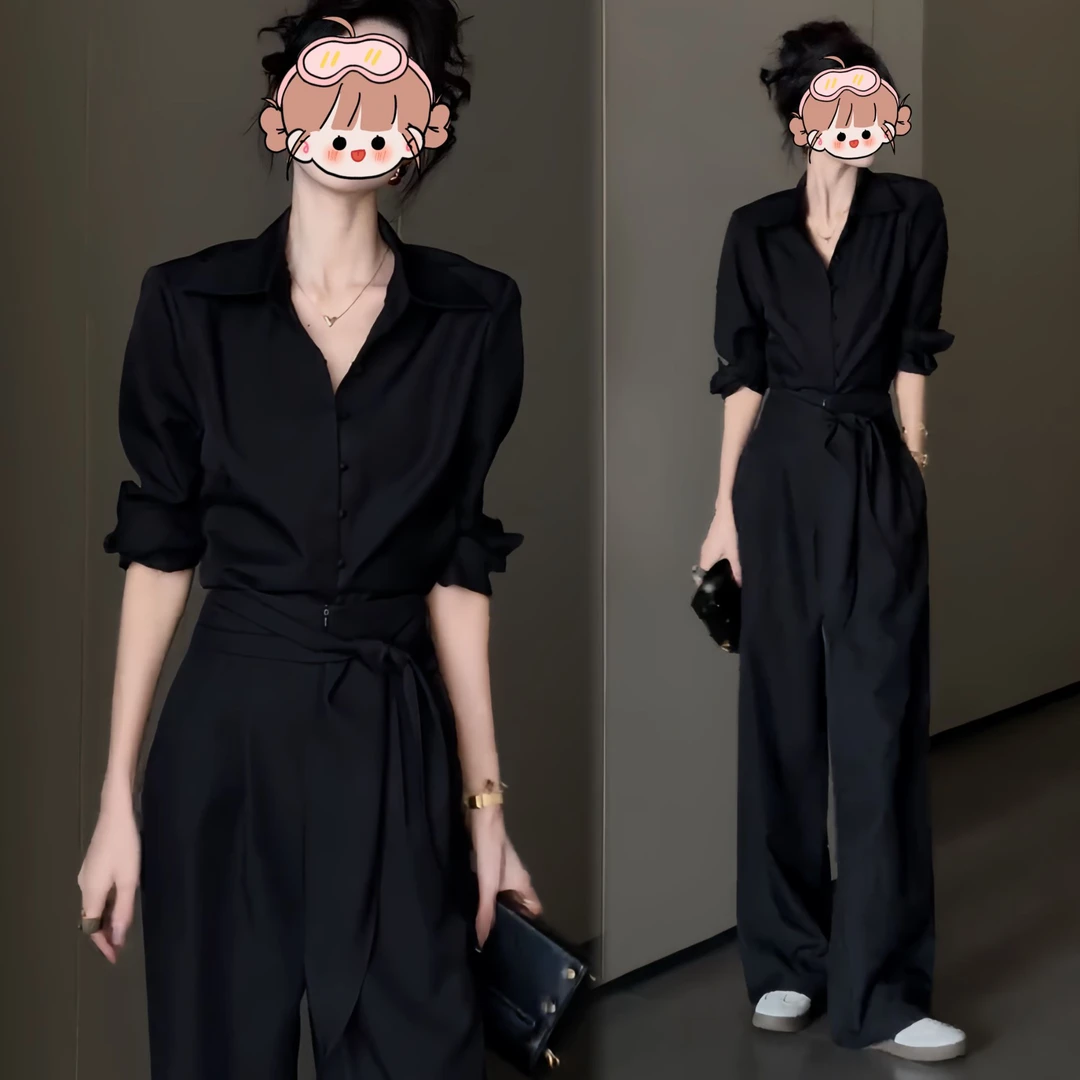 早春轻熟御姐风穿搭2025法式小众高级感长袖衬衫女百搭显瘦西装裤