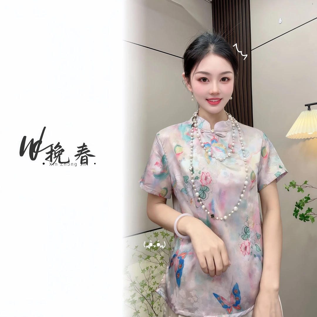 【梦蝶】新中式国风复古女装短袖