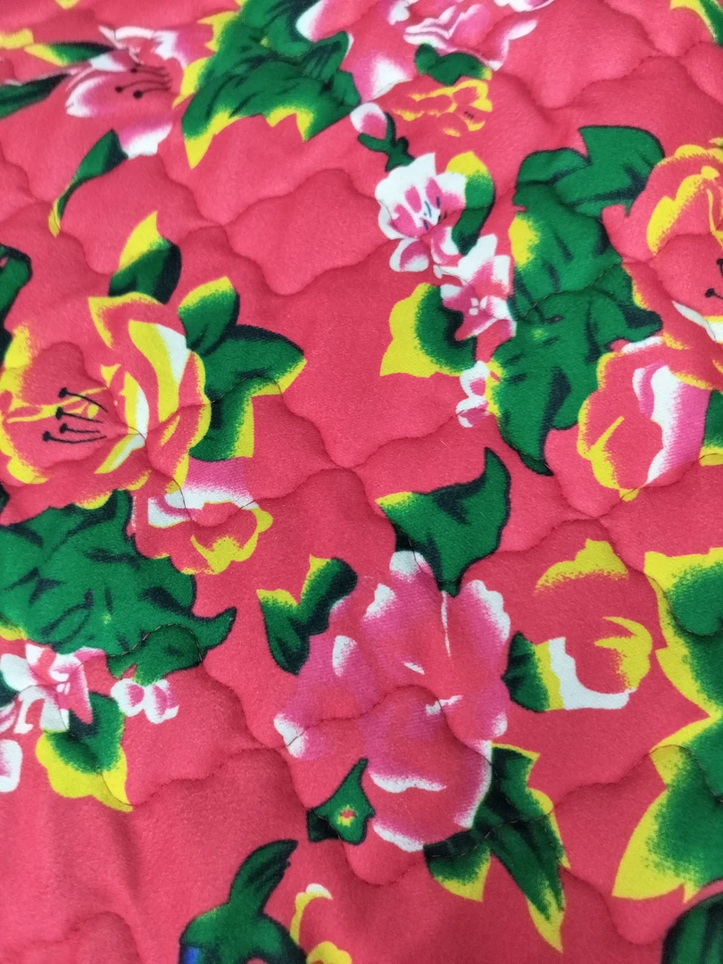 东北大花凤凰牡丹夹棉布料