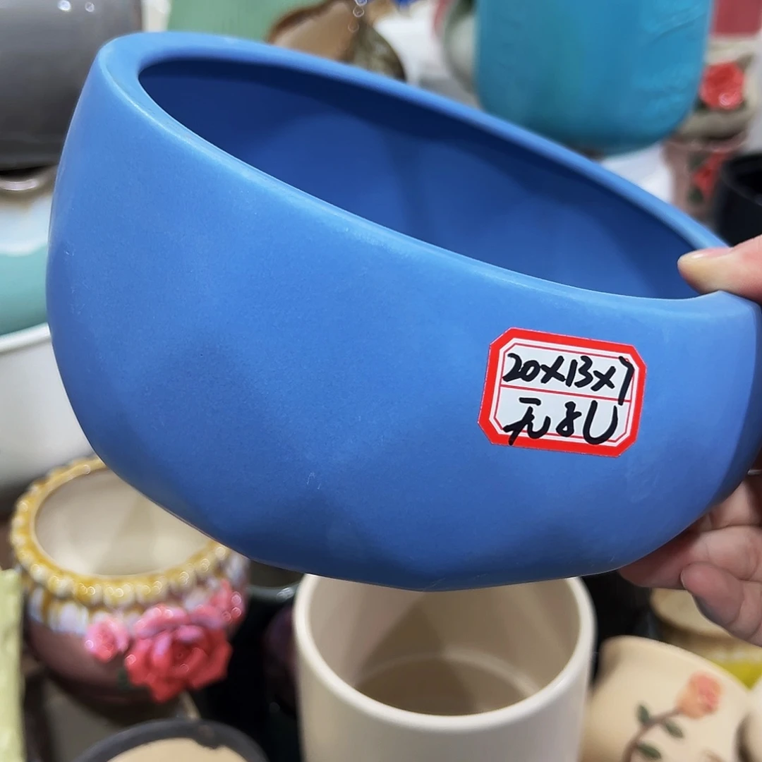 外贸尾货陶瓷花盆凑单10米包邮