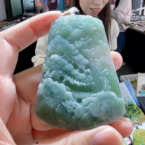 翡翠未镶嵌项链翡翠