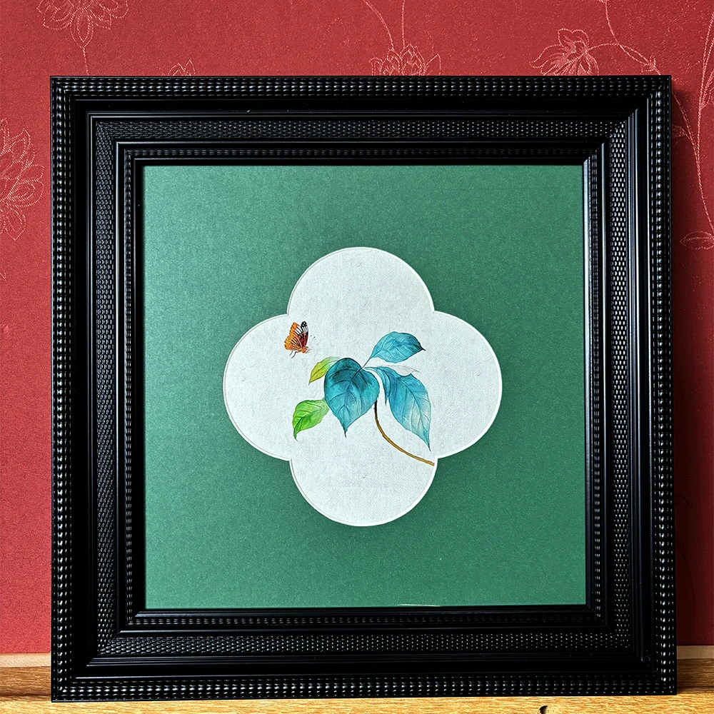 幸运四叶现代简约装饰画客厅餐厅玄关走廊挂画复古卡纸画框相框画