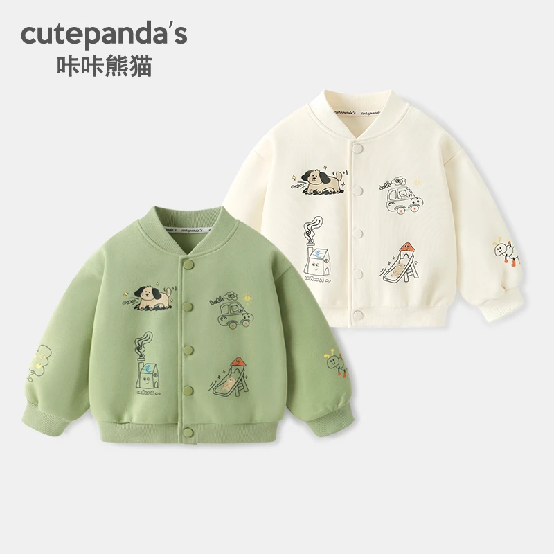 【现货】婴儿瑞士棉保温印花外套秋装春秋男童女宝儿童上衣Y9724
