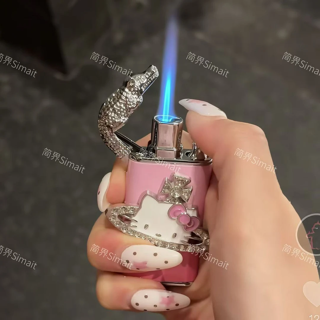 【简界品牌正品保障原创手作】凯蒂猫精致蝴蝶高级打火机送女友礼物