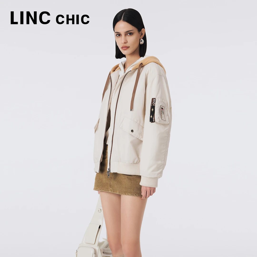 LINCCHIC/金羽杰学院感羽绒大夹克Y23802112