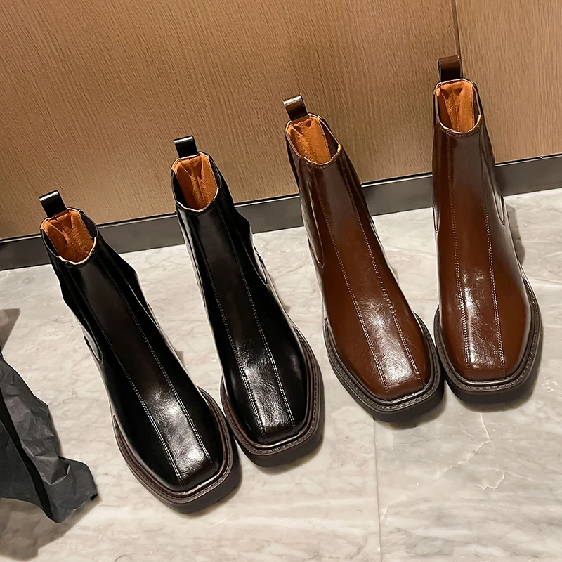 993/里外全皮时尚短靴话不多说开整