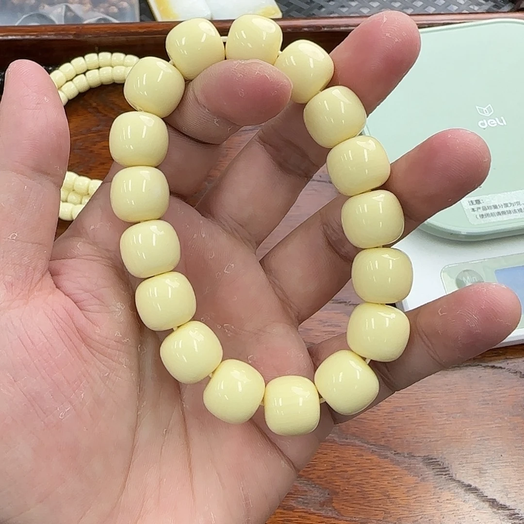 白玉菩提手串14老邢润