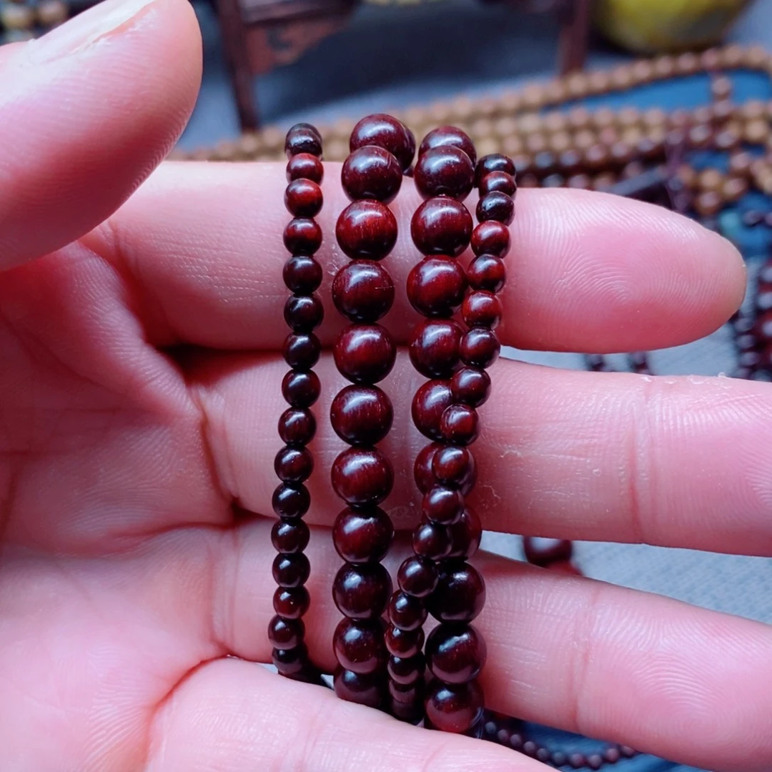 此***翻手串/手链檀香紫檀（小叶紫檀）0.6和0.4各50颗