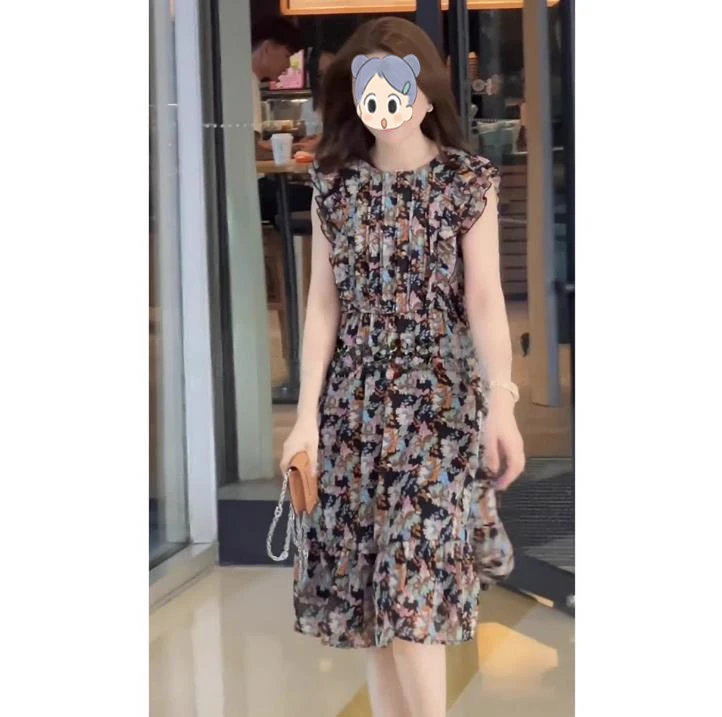 2025新款气质名媛高端女神范高级感独特超好看碎花连衣裙子女夏季