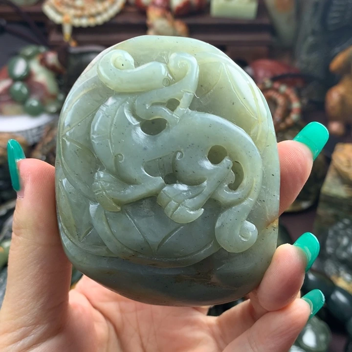 岫岩河磨玉（透闪石质玉）挂件未镶嵌