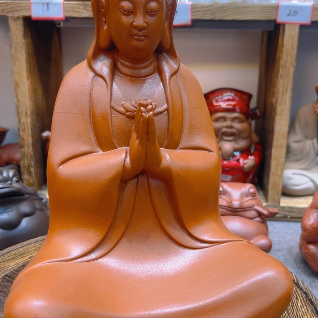 美***王紫砂茶宠破价紫砂观音坐姿