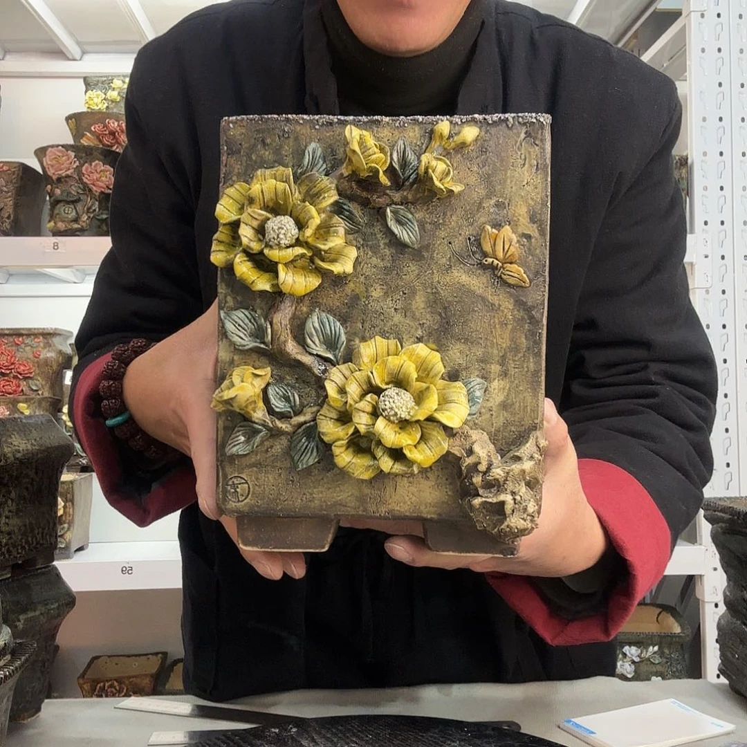 红陶盈***笑青默花器花盆