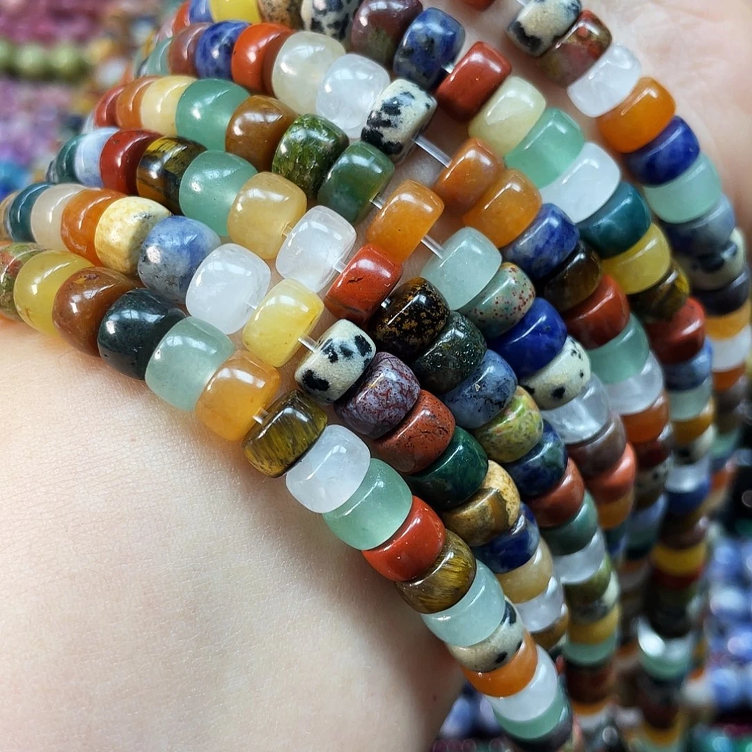 玛瑙/玉髓未镶嵌珠宝半成品多宝7×4mm