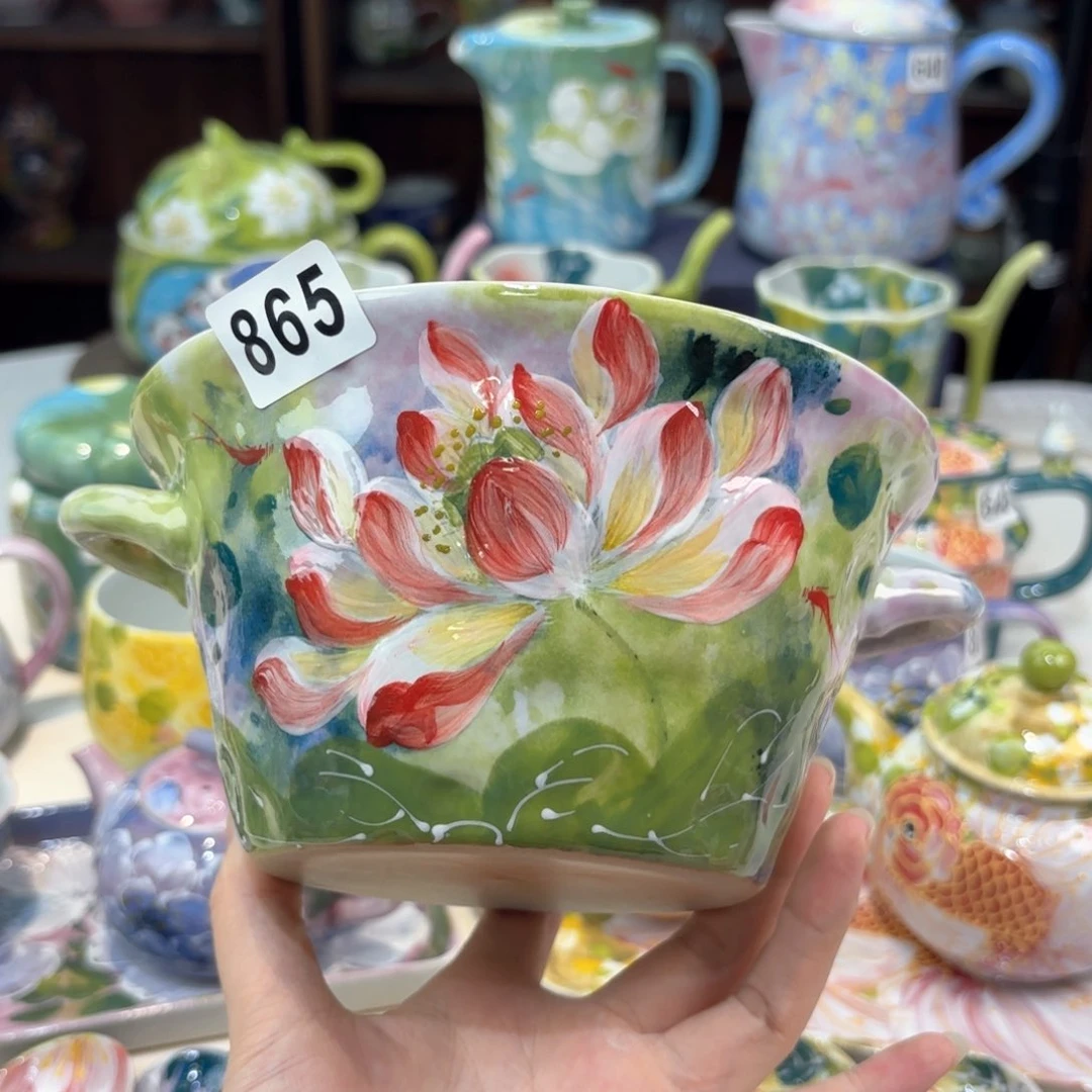 景德镇手绘高温釉下彩陶瓷茶具