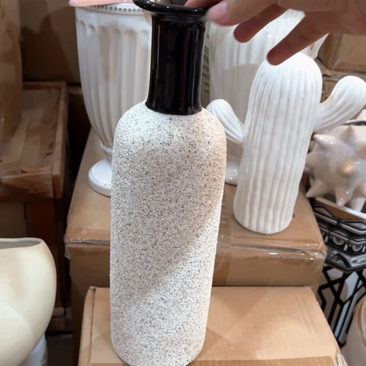 心***心瓷花瓶摆件外贸出口（微瑕）高35口3公分