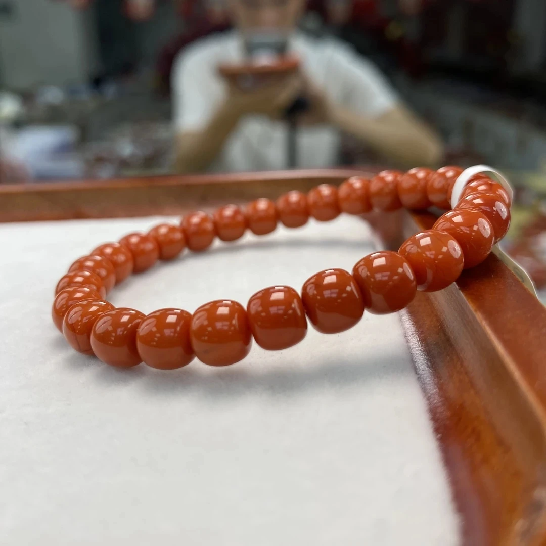 保山南红老型单圈  8mm      多样性发一