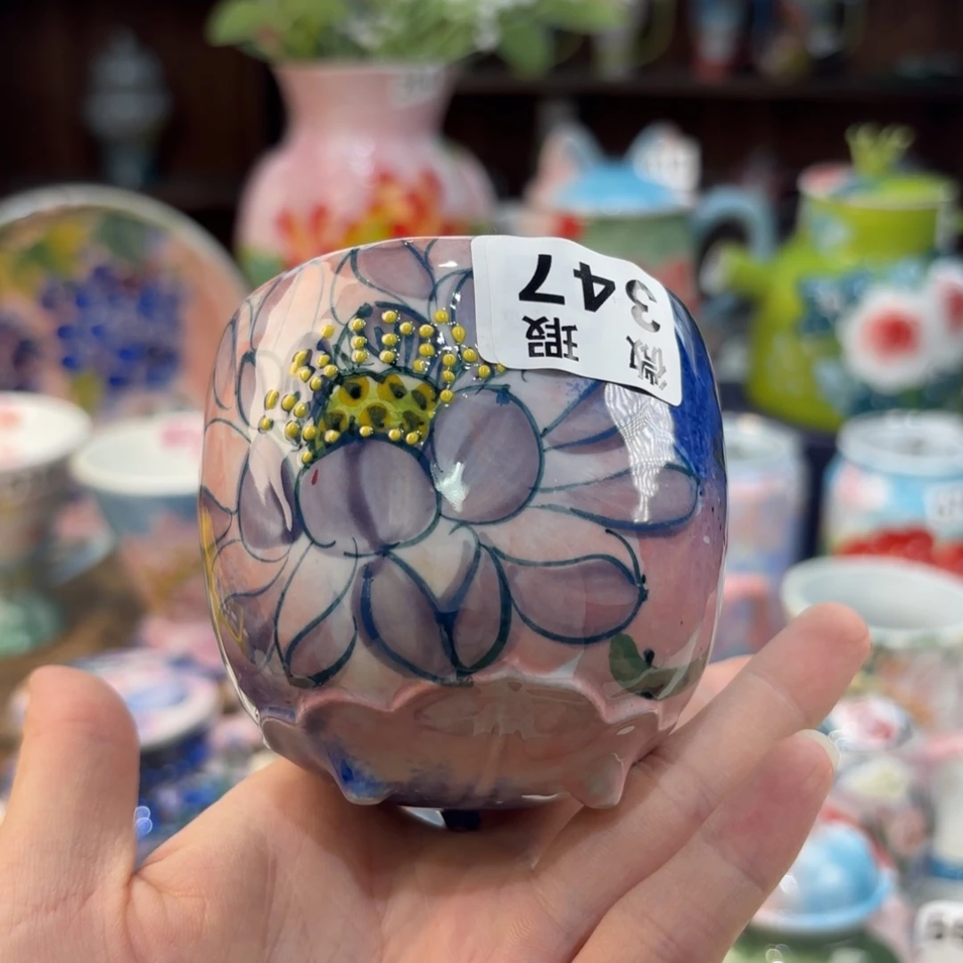 瓷片景德镇手绘高温釉下彩陶瓷茶具