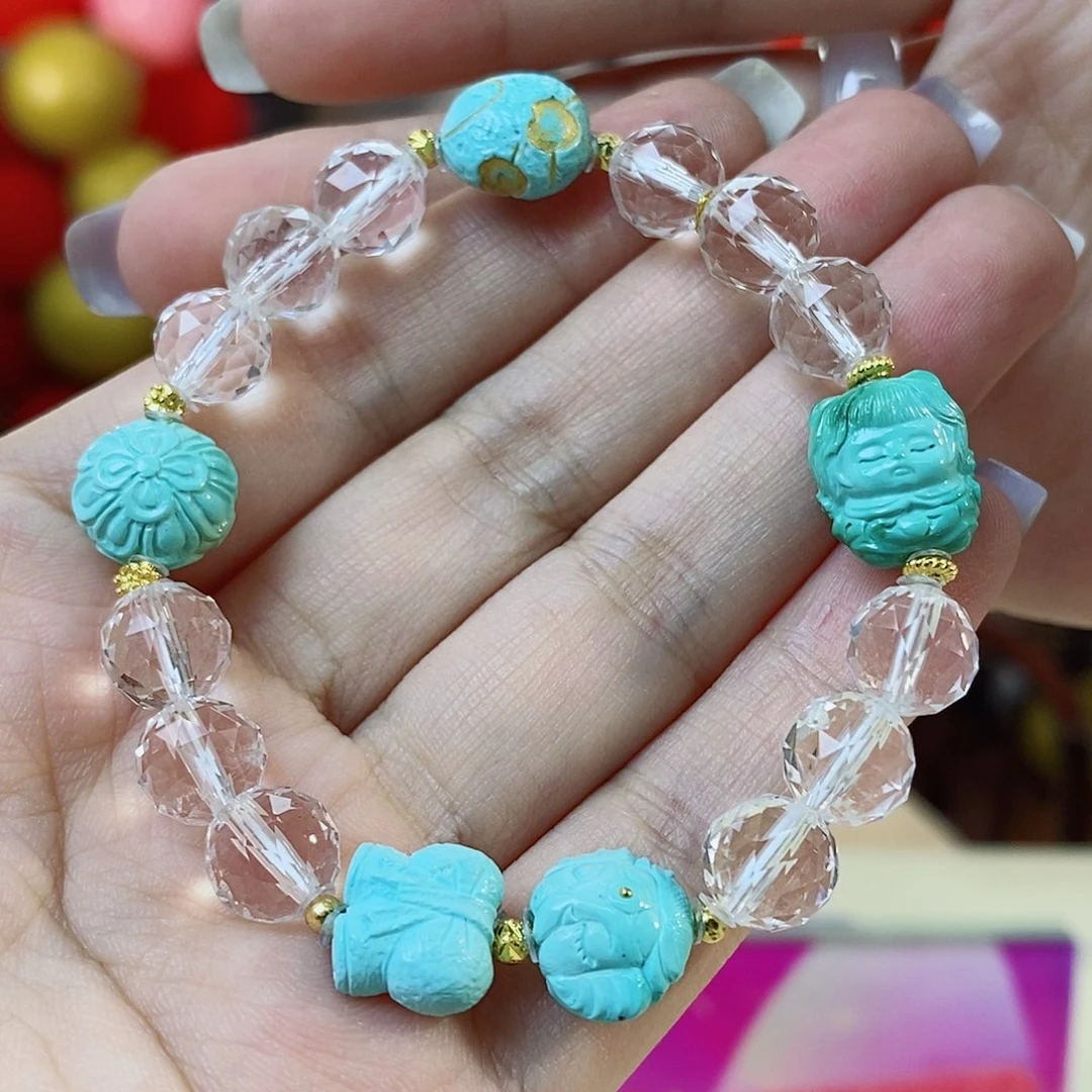 绿松石银S925镀金镶嵌珠宝奇石