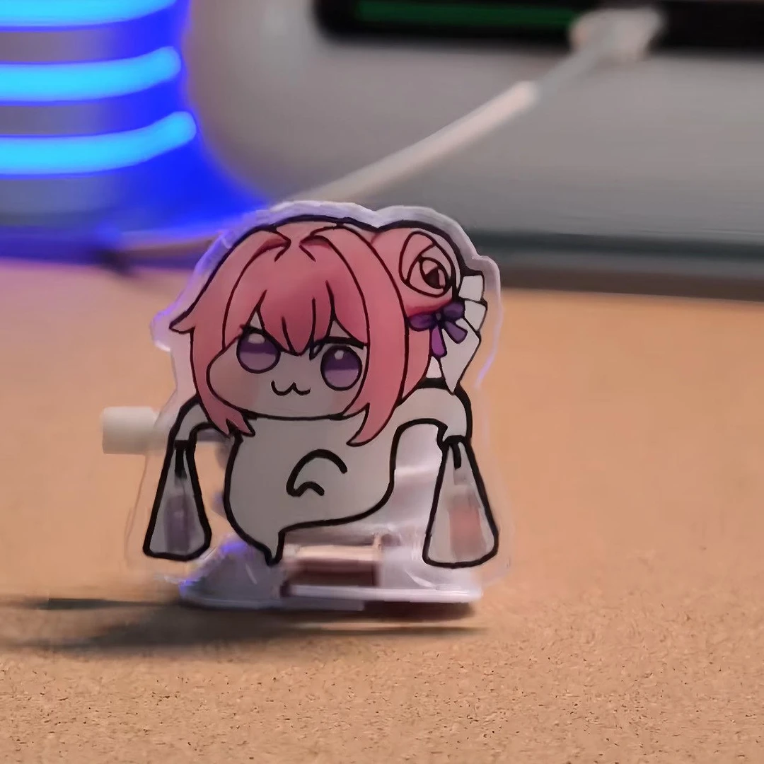 小红书同款桃乐丝趣味走路玩具q版表情包弹簧摇摇乐发条桌面摆件