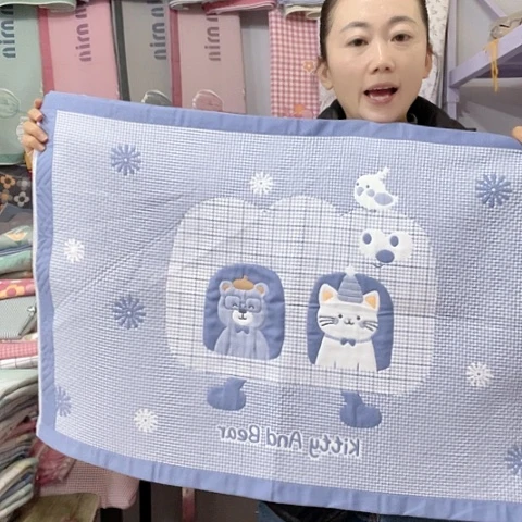 棉特价蓝色小猫咪