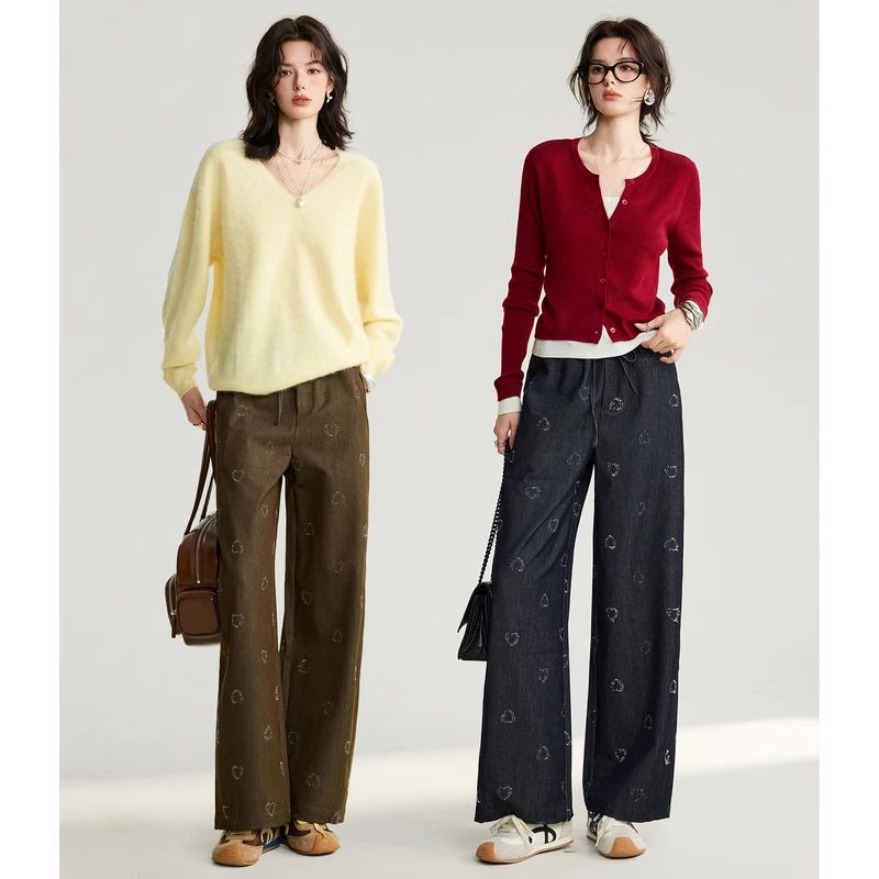 【普鲁士假日】亢皱韧感面料女装休闲裤FX3KZ0787-A