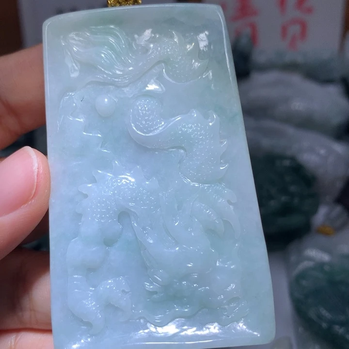 翡翠未镶嵌颈饰保真天然A货翡翠