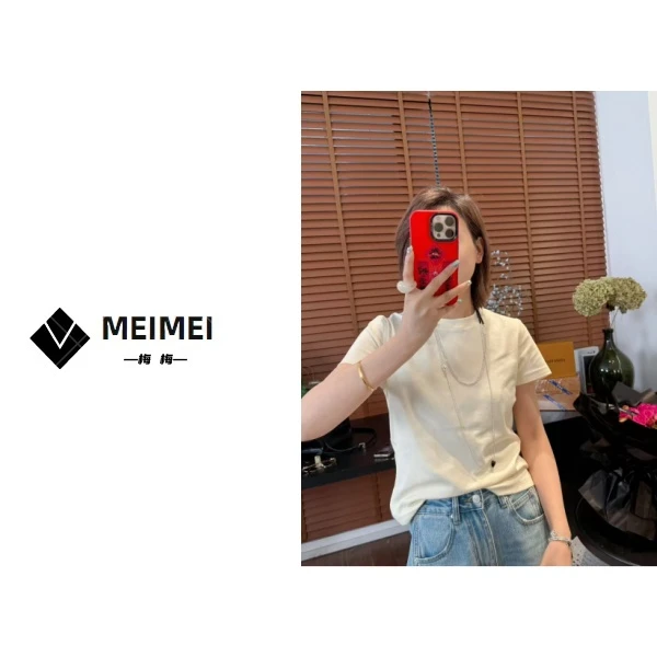 XMM.《圆领基础短袖T》2025春款时尚潮流百搭休闲柔软显瘦款短袖T恤