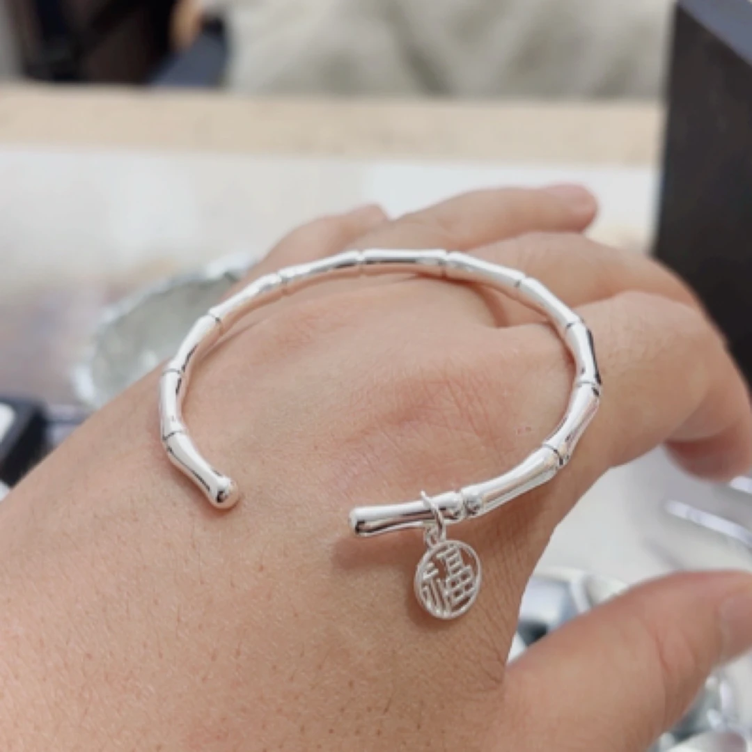 330开口福字竹节手镯女士手镯