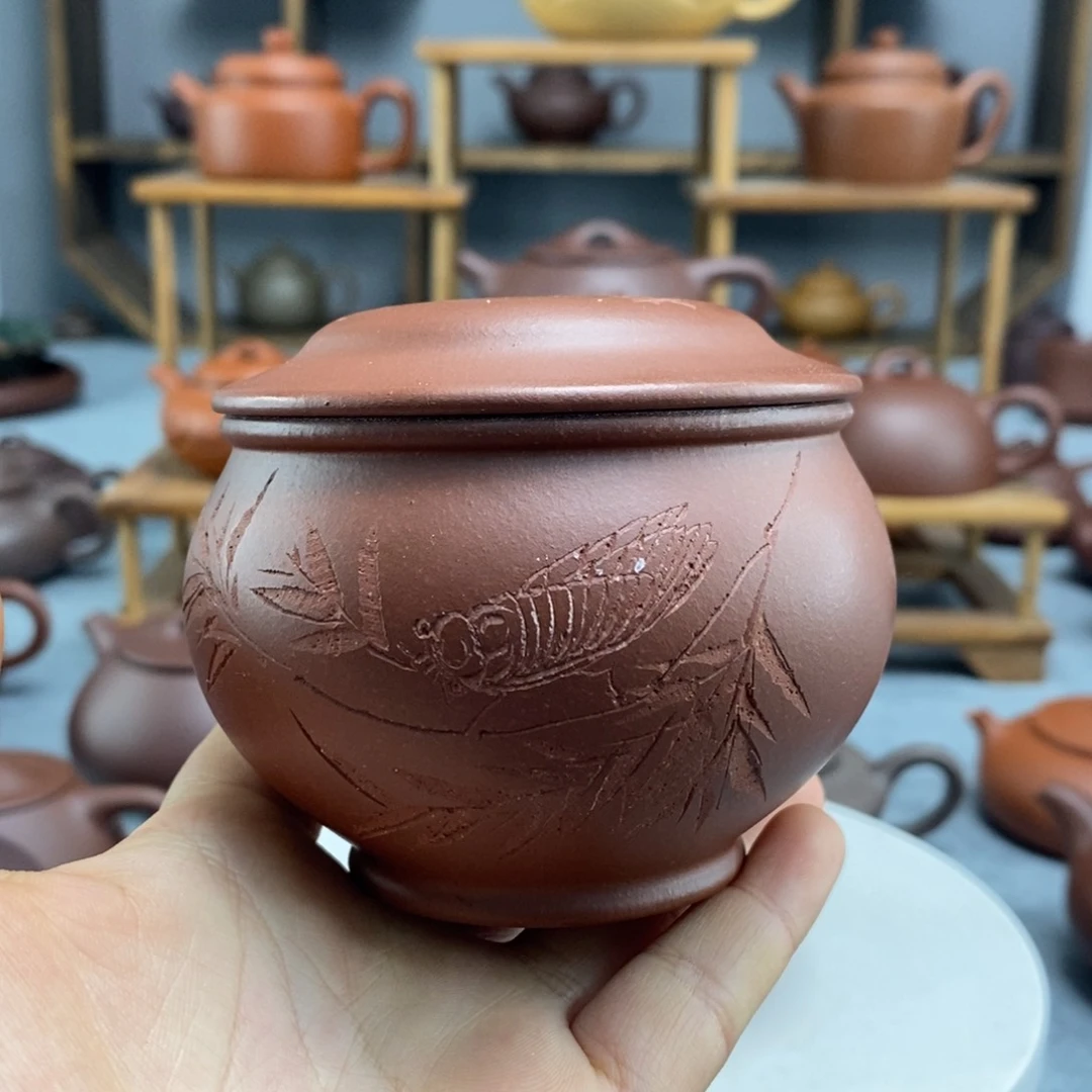 紫砂茶叶罐红皮龙的