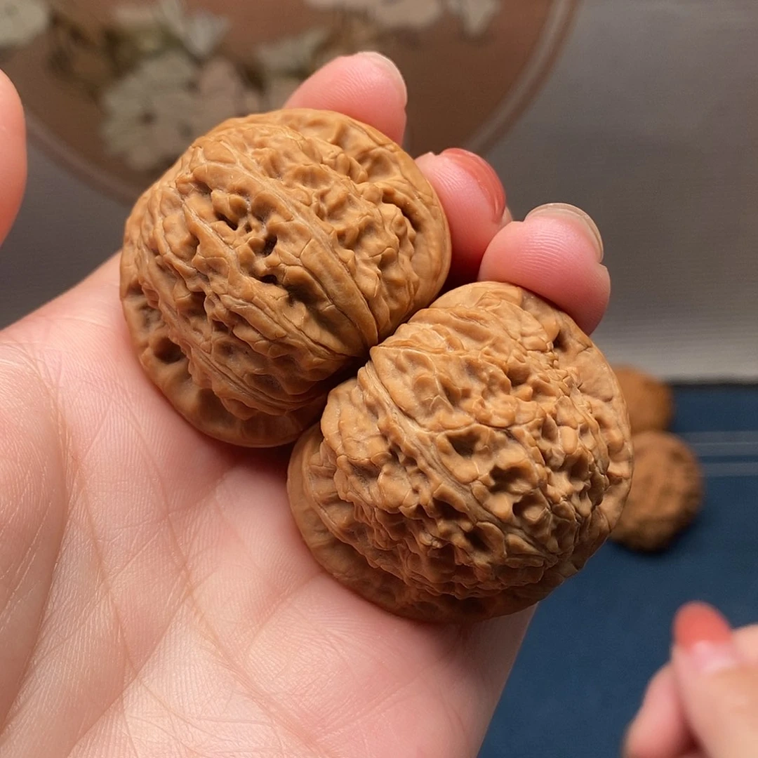 文玩核桃把件8白狮子40