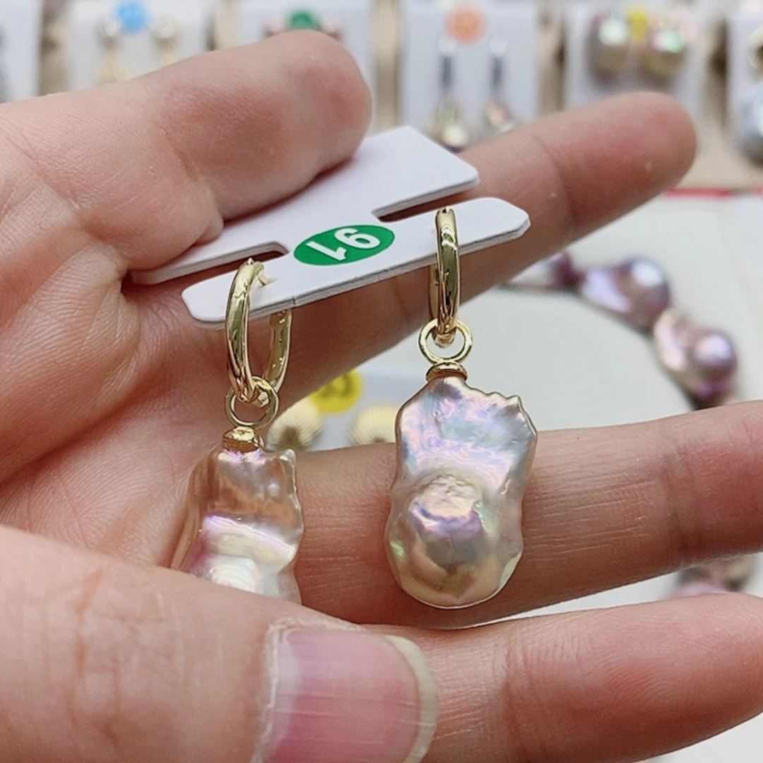 【闪购商品】淡水珍珠耳饰银S925镶嵌