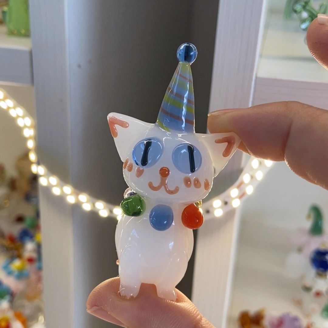 手工艺品琉璃彩珠猫