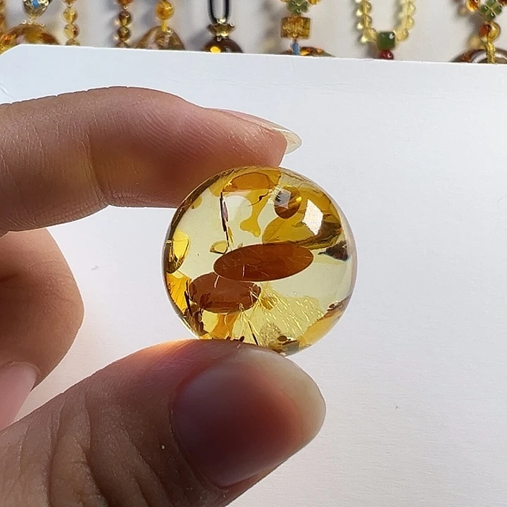 琥珀（花珀）未镶嵌颈饰