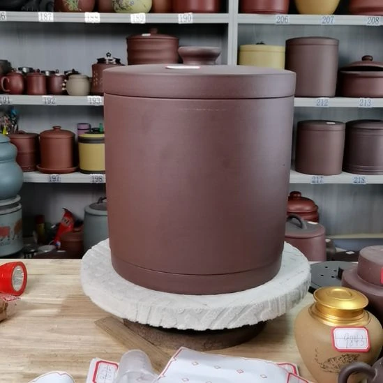 紫砂茶叶罐正品八饼装茶叶罐9738